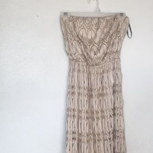 Forever 21 sleeveless gold maxi dress